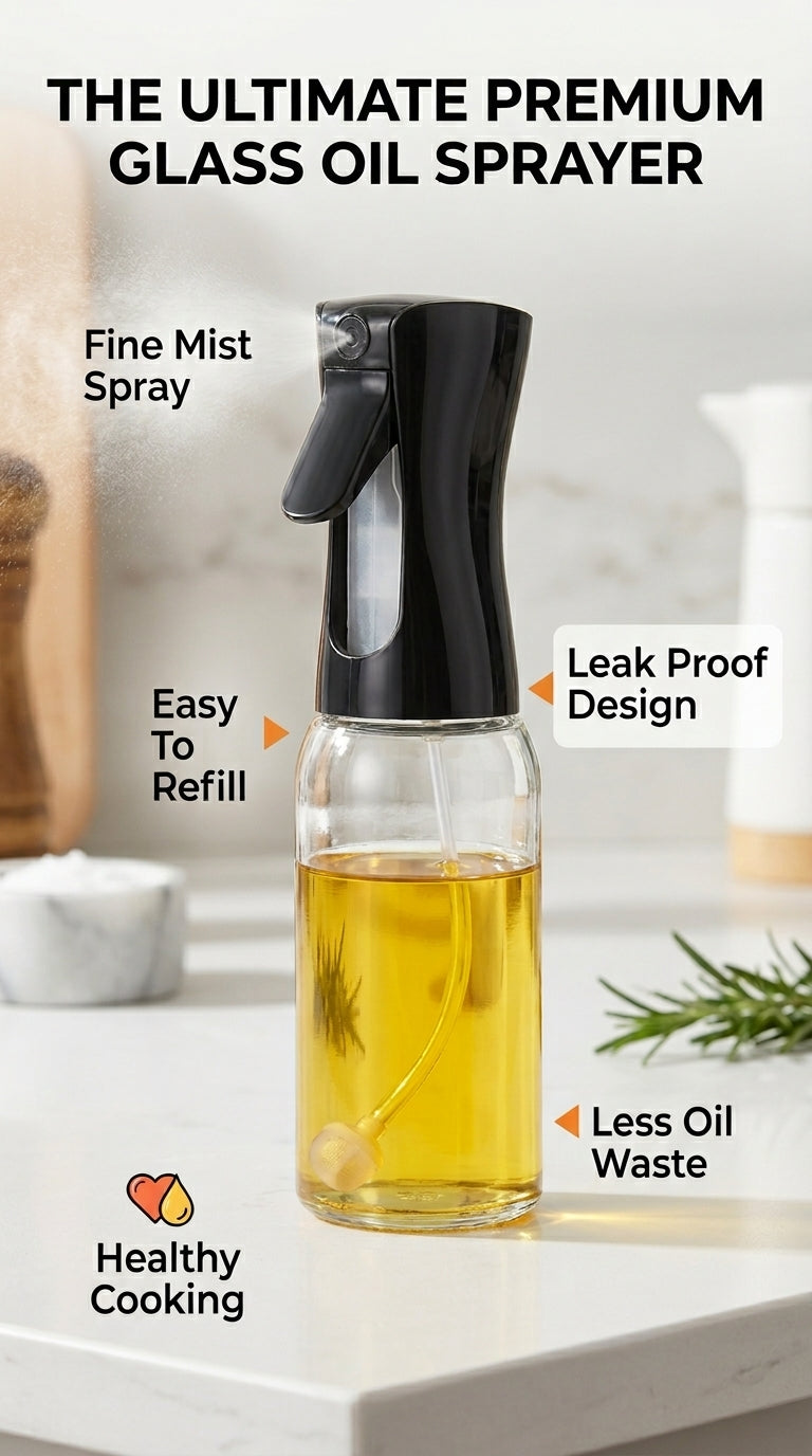 Glass Oil Sprayer — Cook Healthy, Save Oil | ₹449 COD Available