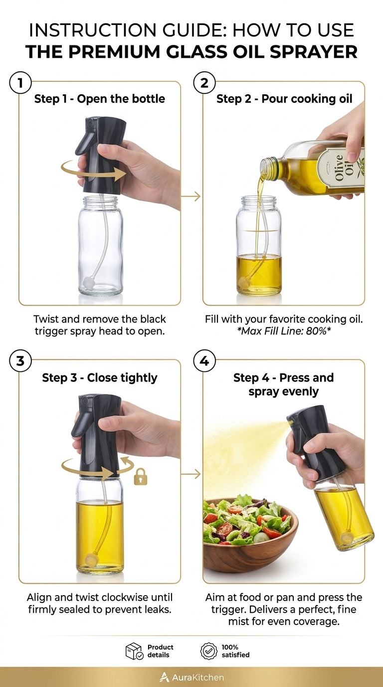 Glass Oil Sprayer — Cook Healthy, Save Oil | ₹449 COD Available