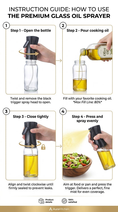 Glass Oil Sprayer — Cook Healthy, Save Oil | ₹449 COD Available