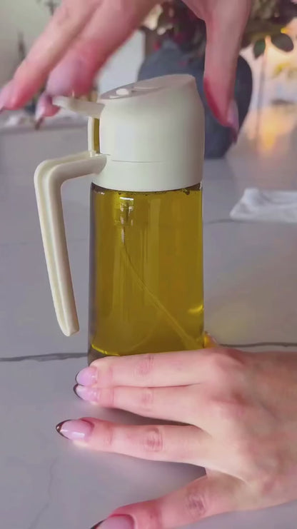 2-in-1 Glass Oil Sprayer Bottle — Spray or Pour, Zero Waste